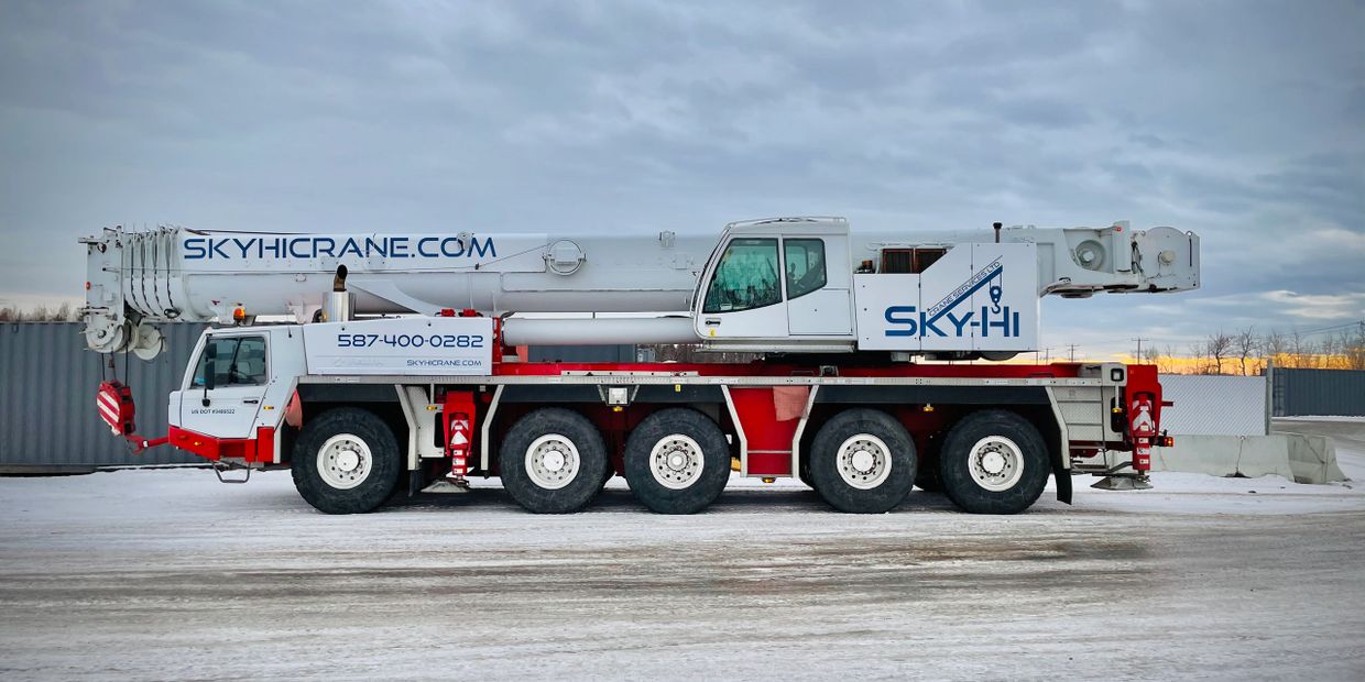 SkyHi Crane Edmonton Crane, Rigging, Construction